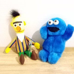 Applause Sesame Street Bert and Cookie Monster Stuffed Plush